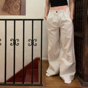 Billy Reid vintage cotton/linen wide leg textured pants size 8